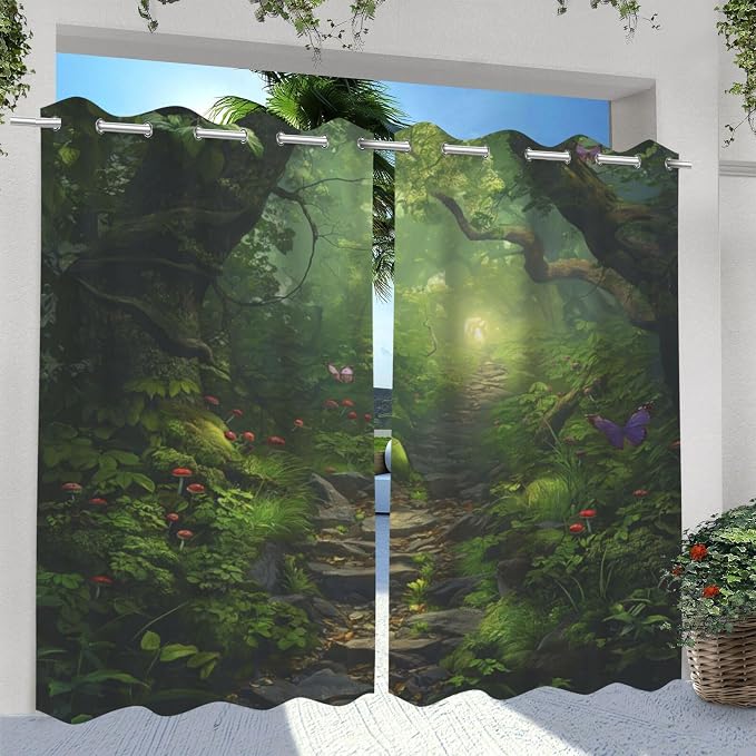 Fantasy Theme Waterproof Outdoor Curtains - Image 2