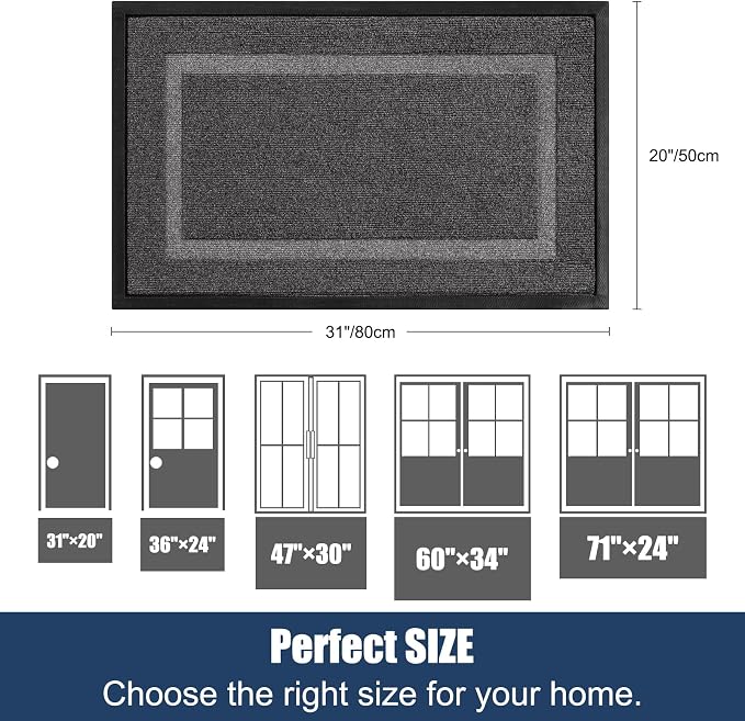 Front Door Mat Outside Entrance Indoor Doormat, Outdoor Door Mats - Image 2