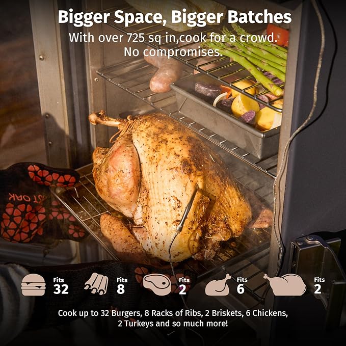 EAST OAK 30" Electric Smoker for Outdoors | Built-in Meat Probe & Up to 6× - Image 5