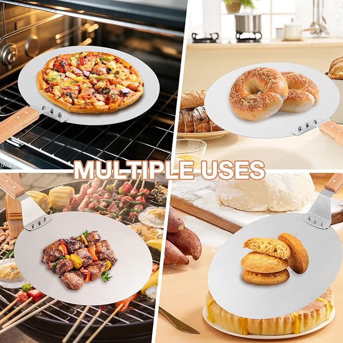12 Inch Stainless Pizza Peel, Pizza Spatula - Image 7