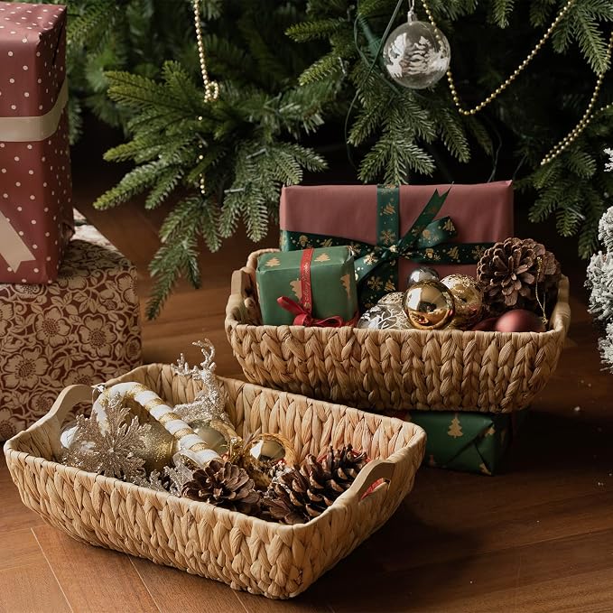 FairyHaus Wicker Baskets with Handles, Natural Wicker Basket - Image 8
