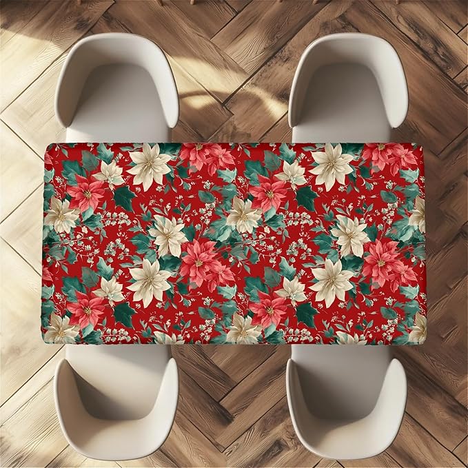 Rectangle Table Cloth Cover Waterproof Elastic Fitted Polyester Fitted - Image 7