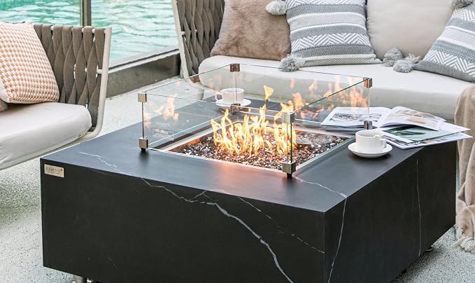 All Fire Table Pit Wind Screens and Stainless Steel Buner Lid from ELEMENTI | - Image 6