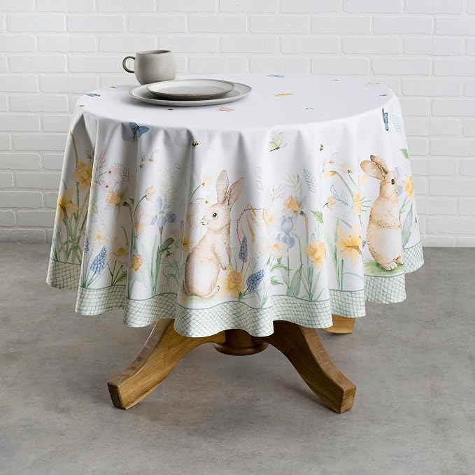 Maison d' Hermine Table Cloth Round Table 100% Cotton 69 Inches Tablecloth - Image 8