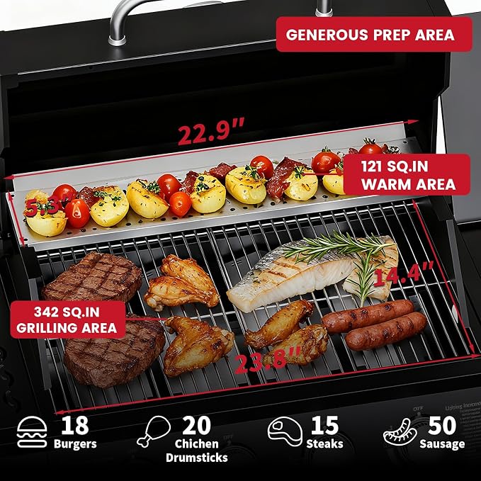 4-Burner Propane Gas Grill - Image 5