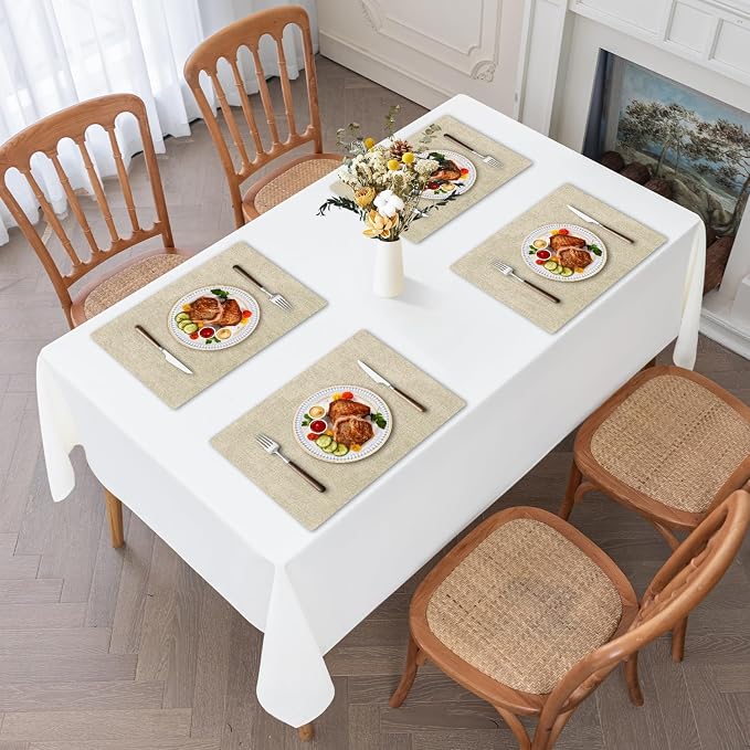 Faux Leather Heat Resistant Placemats Set of 6 – Waterproof Oilproof Wipeable - Image 6