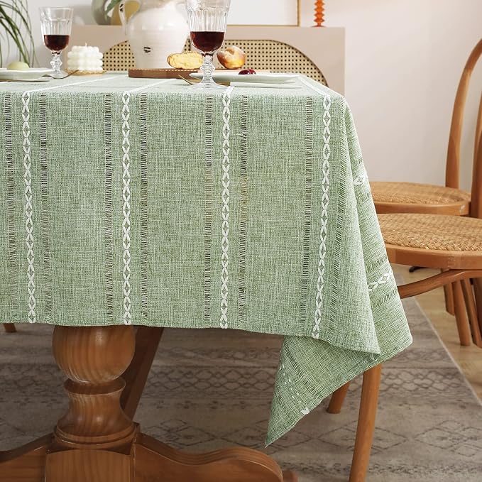 Chassic 60 x 104 inches Farmhouse Style Linen tablecloths, Wrinkle Resistant - Image 7