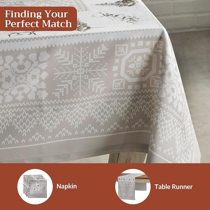 Maison d' Hermine Table Cloth Rectangle Table 100% Cotton 60 x 108 Inches Fall - Image 4