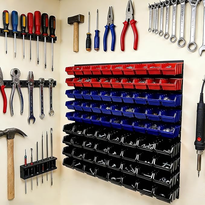 94 Pcs Wall Mounted Storage Bins, Garage Organizer System - Image 7