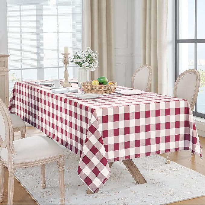 Softalker Gingham Checkered Tablecloth Rectangle - Image 6