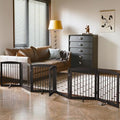 Freestanding Pet Gates with Walk Through Door, Dog Indoor Fence, Dog Gate by PUPETPO