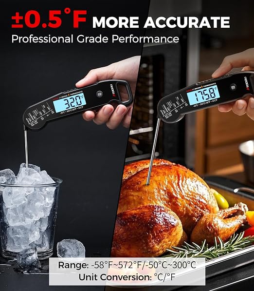 Atogou Professional Food & Meat Thermometer, 1 Sec Instant Read & ±0.5℉ Accuracy - Image 4