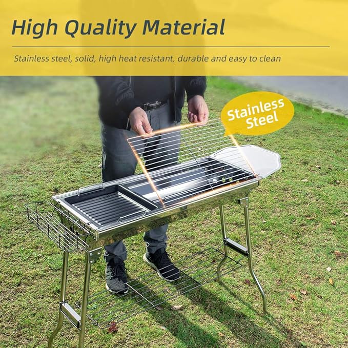 Portable Charcoal Grill, Outdoor BBQ Grill - Image 5