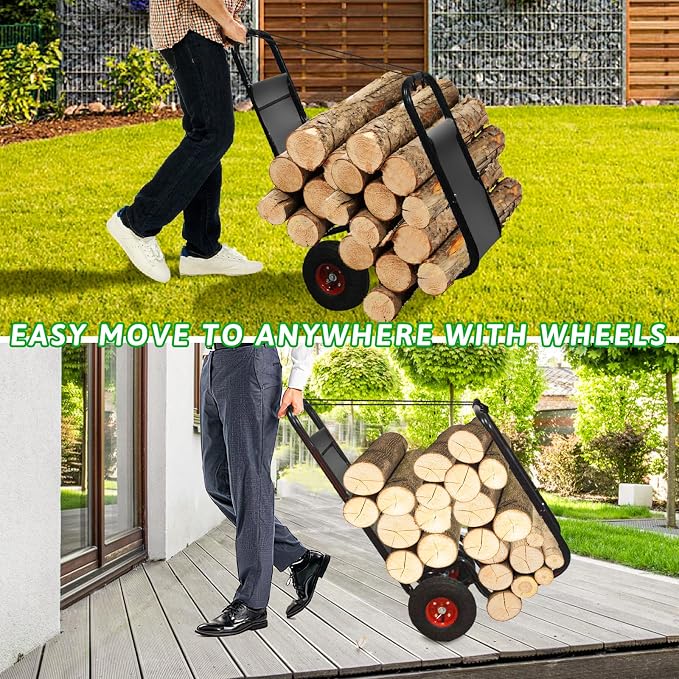 Kapler Firewood Cart with Wheels - Image 6