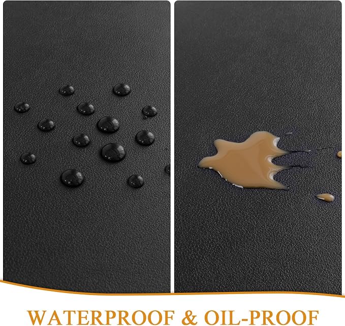 SHACOS Placemats Set of 6 Faux Leather Waterproof Leakproof Wipeable PU - Image 4