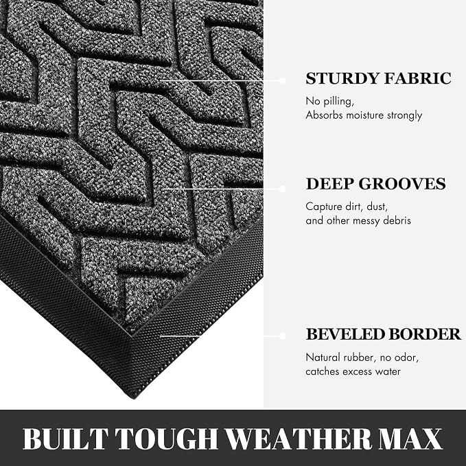 Yimobra Extra Large Door Mat Outside Entrance 60x36, Waterproof Heavy Duty - Image 4