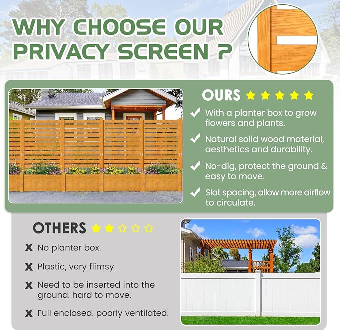 Air Conditioner Fence, Wood Decorative Fences - Image 6