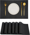 Placemats Set of 6，Non-Slip PVC Weave Table Mats Easy to Clean，Heat Resistant by flohar