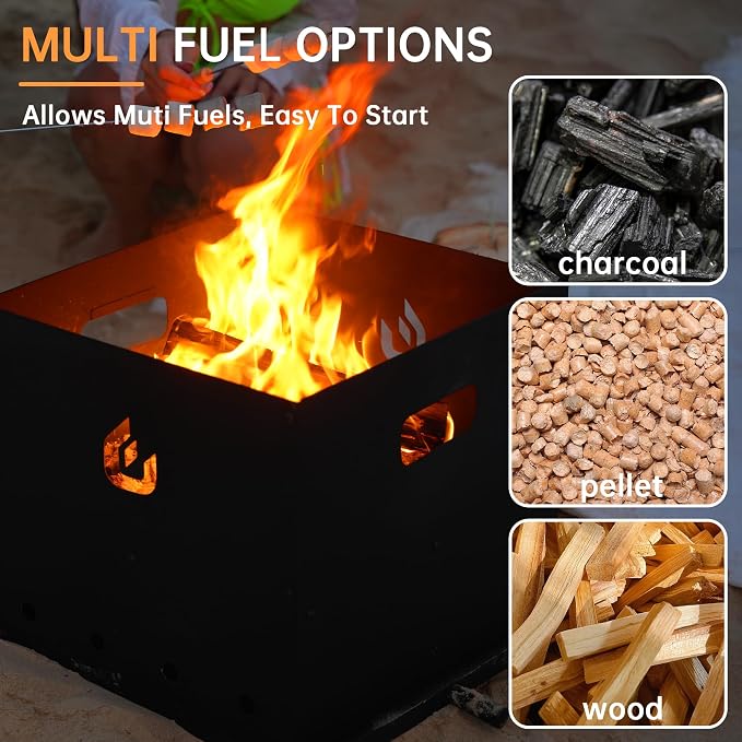PIZZELLO 4-in-1 Outdoor Pizza Oven 16" Wood Fired Outside Oven 2-Layer - Image 6