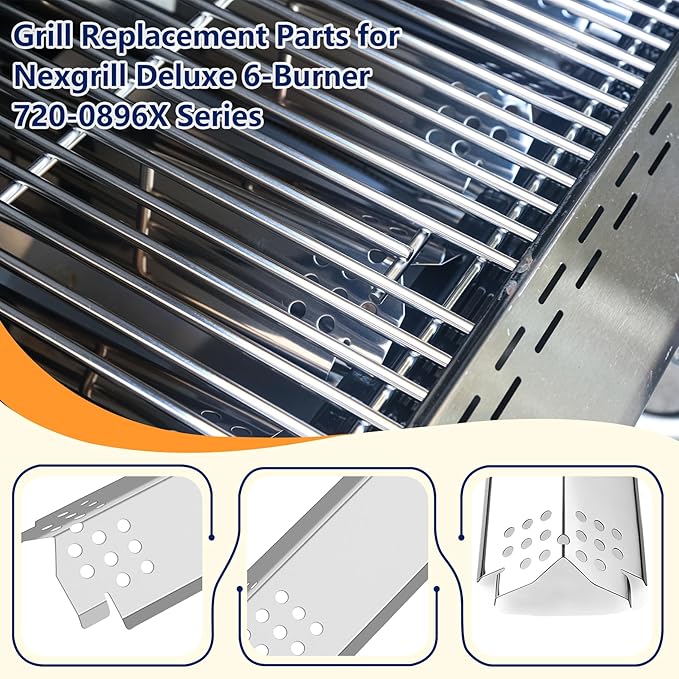 Stainless Cooking Grate, Heat Shield and Burner Kit - Image 4