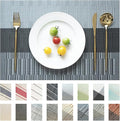 Placemats Set of 6 Vinyl/Plastic Woven Place Mats by Unknown