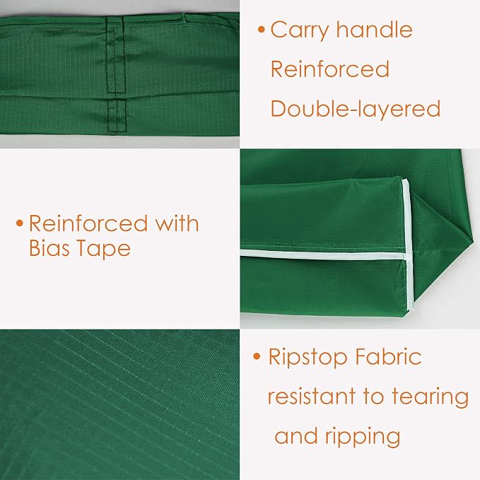 BeeGreen Christmas Green Reusable Grocery Bags Dark Green Reusable Kitchen Bags - Image 5