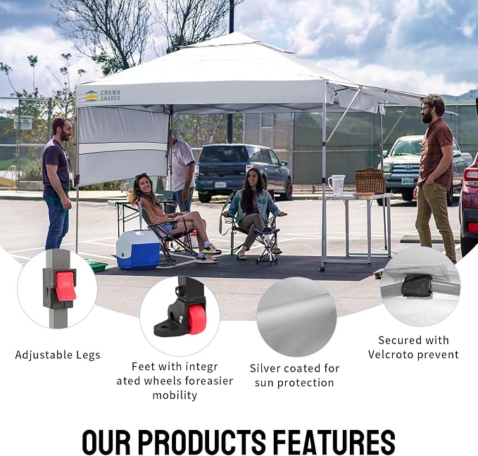 CROWN SHADES 10x10 Pop Up Canopy Tent - Image 5