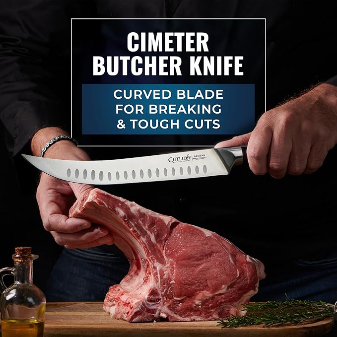 Cutluxe 5-Piece Butcher Knife Set – Slicing Carving Knife Set - Image 4