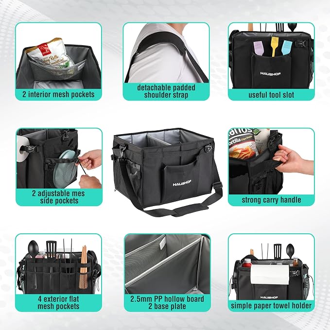 HAUSHOF Large Grill and Picnic Caddy - Image 3