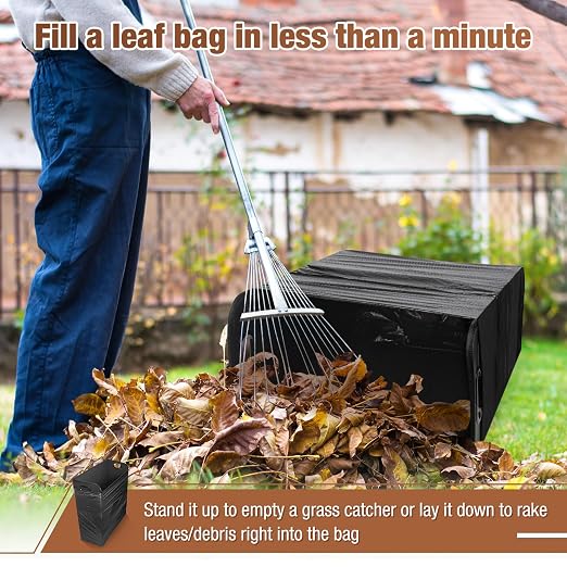 Touri 2 PCS Lawn Trash Bag Holder, Leaf Collector Holder Holds 30-42 Gallon Bags - Image 3