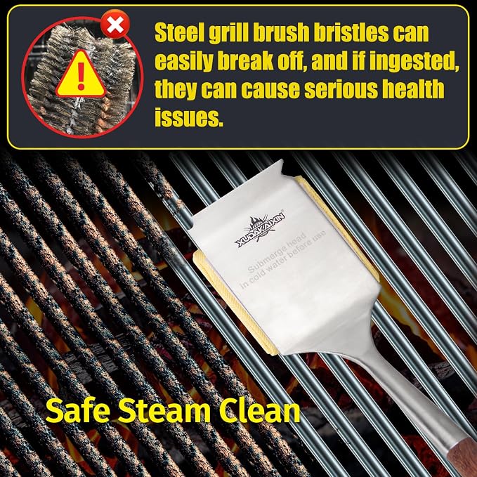 Bristle-Free Steam Cleaning Grill Brush, - Image 7