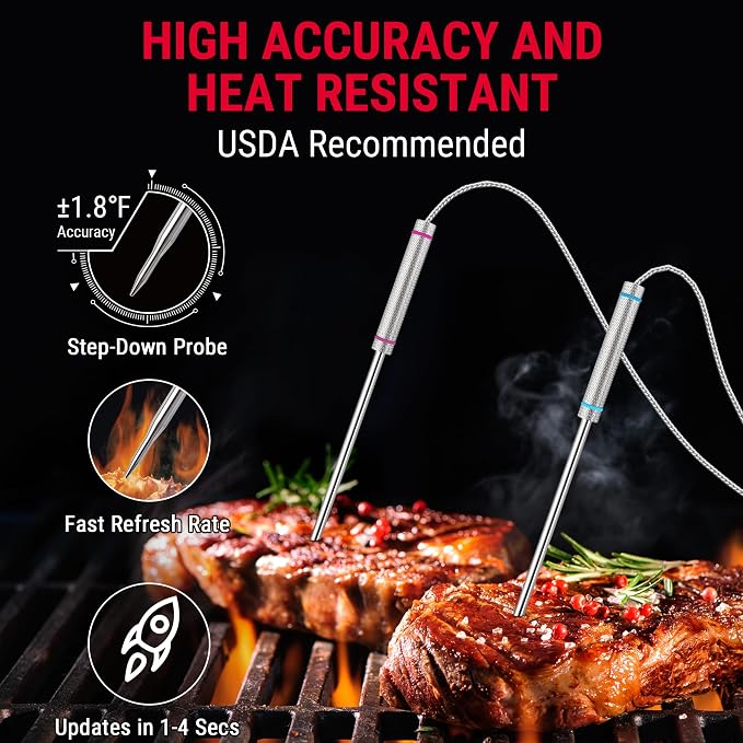 ThermoPro TP829 1000ft Wireless Meat Thermometer Digital - Image 5