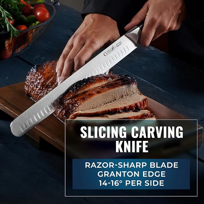 Cutluxe Butcher Knife Set – BBQ Brisket, Breaking and Boning Knives, Honing Rod - Image 4