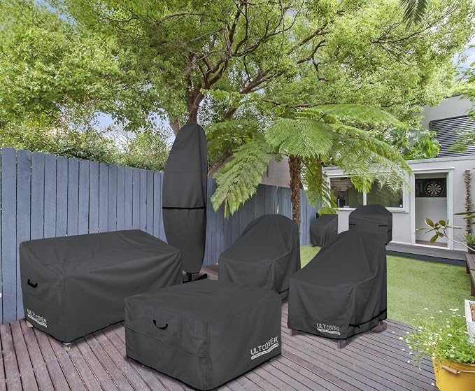 ULTCOVER Patio Fire Pit Table Cover Square 32 inch Outdoor Waterproof Fire Bowl - Image 9