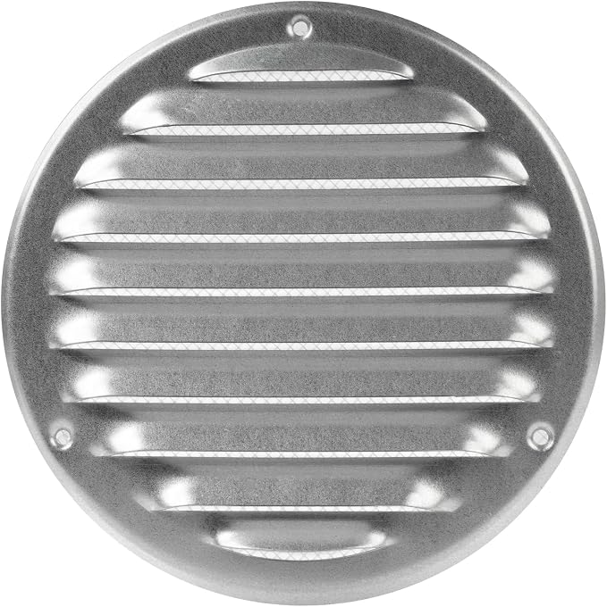 Repa Market 5 Inch Round Air Vent Cover/Galvanized Steel Louvered Grill Cover by RepaMarket