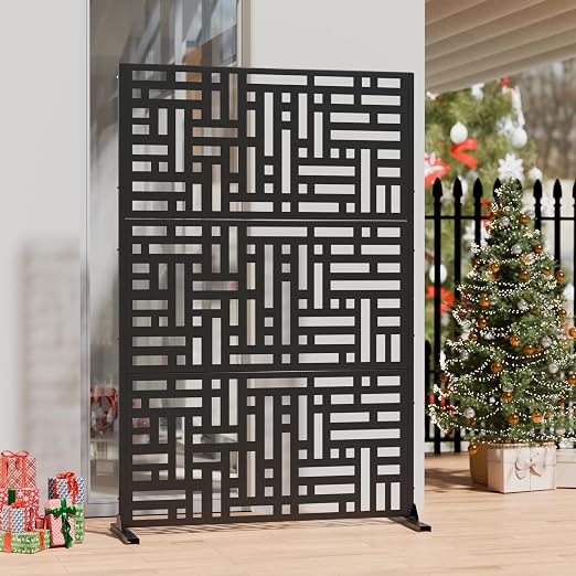 Casaphoria 72" H x 47" W Metal Outdoor Privacy Screen, Freestanding Decorative - Image 4