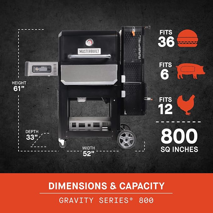 Masterbuilt® Gravity Series® 800 Digital Charcoal Grill, Griddle and Smoker - Image 9