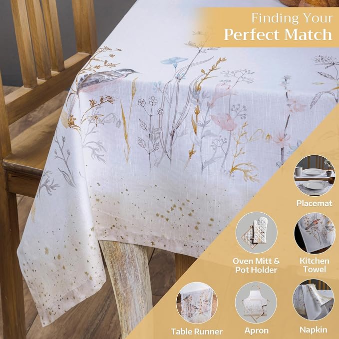Maison d' Hermine Table Cloth Rectangle Table 100% Cotton 54 x 72 Inches - Image 5