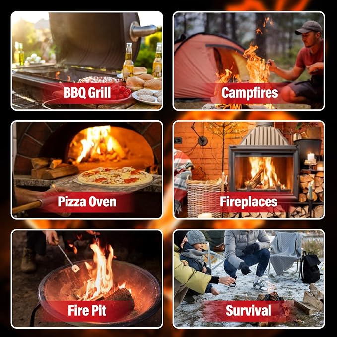 Natural Fire Starters for Grills: Premium Waterproof Quick Firestarters Sticks - Image 5
