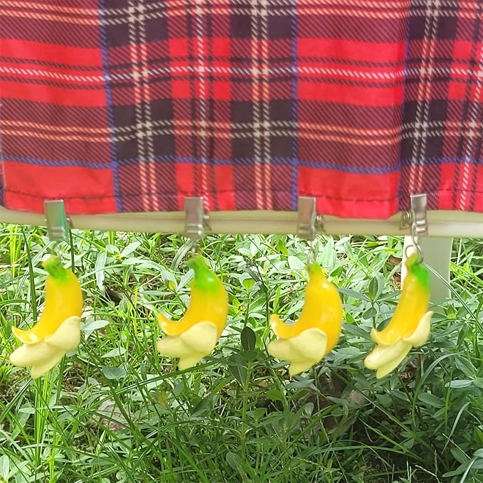 TwoFish Home Set of 4 Resin Banana Tablecloth Weights Clips Handicraft Banana - Image 7