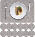 MOSAYT Faux Leather Placemats Set of 12-12 x 18 Inch by MOSAYT