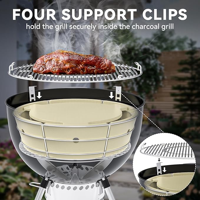 onlyfire Stainless Steel Charcoal Ash Basket, Charcoal Firebox Set - Image 7