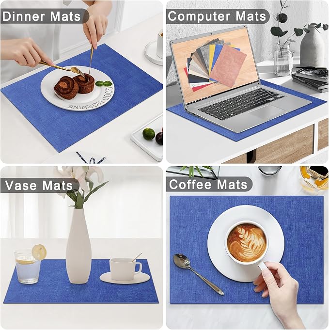 Homaxy Faux Leather Heat Resistant Placemats - Image 5