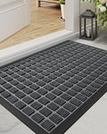 DEXI Front Door Mat Outside Entrance, 17x29 Rubber Entry Doormat Heavy Duty by DEXI