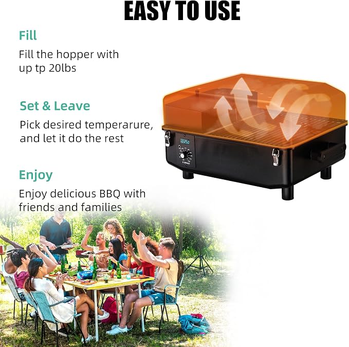Z GRILLS 200A Table Top Wood Pellet Grill, Pellet Smoker - Image 7