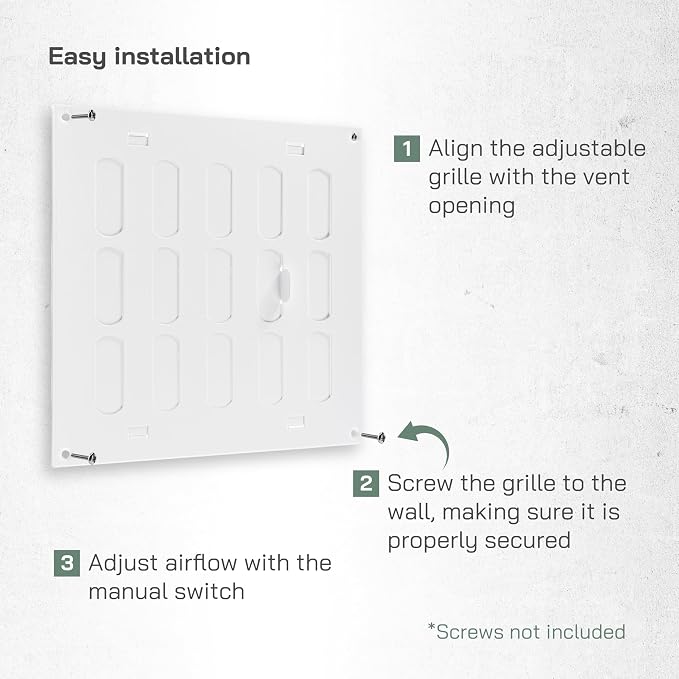 Vent Systems 8" x 8" Inch Metal Air Vent Grille - Image 5