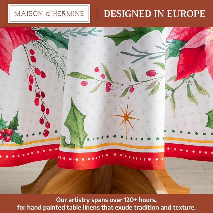 Maison d' Hermine Table Cloth Round Table 100% Cotton 69 Inches Fall Tablecloth - Image 2