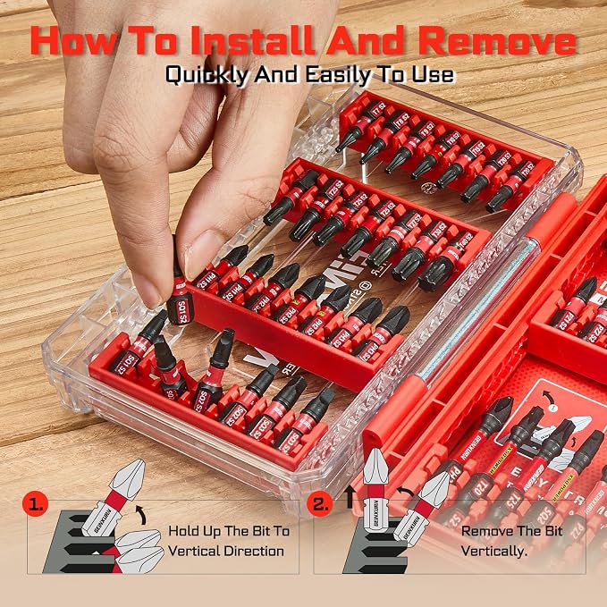 49Pieces Impact Screwdriver Bits Set, Magnetic S2 Steel - Image 4