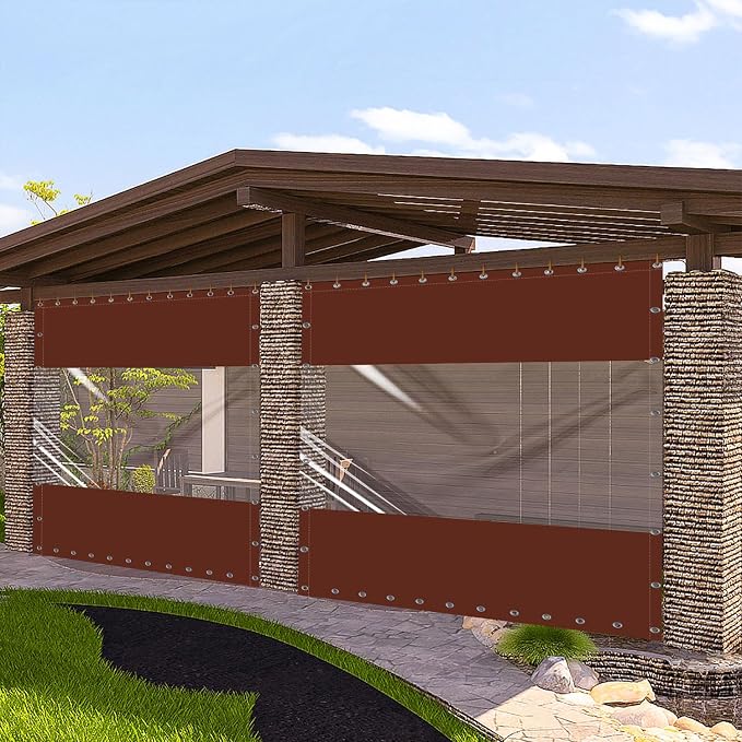 20 Oz Outdoor Vinyl Curtain, Outdoor Clear Panel Curtain, Weather Resistant - Image 3