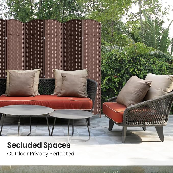 8 Panel Room Divider, 6Ft Folding Privacy Screen, Tall - Image 5